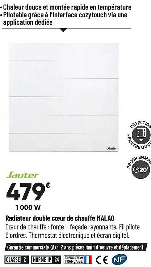 radiateur double cœur de chauffe malao sauter