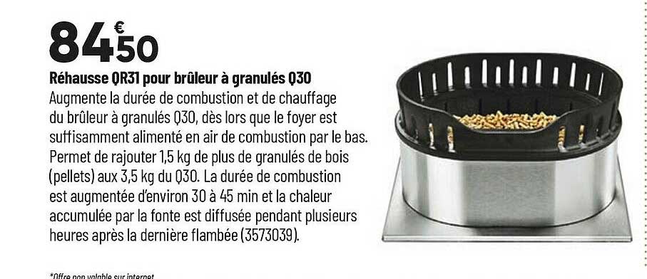 réhausse qr31 pour brûleur à granulés q30