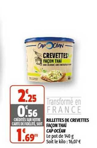 rillettes de crevettes façon thaï cap océan