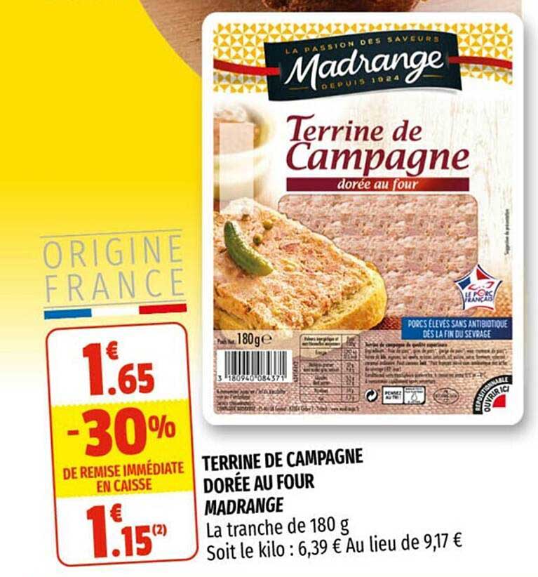 Terrine De Campagne Dorée Au Four Madrange
