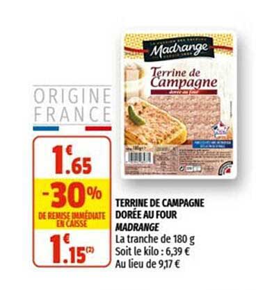 terrine de campagne dorée au four madrange