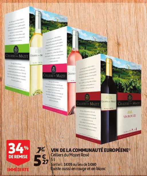 vin de la communauté européenne celliers du mazet rosé