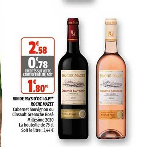 vin de pays d'oc i.g.p. roche mazet