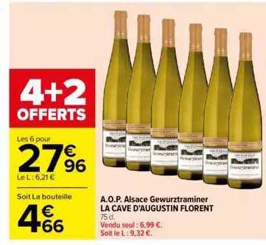 a.o.p. alsace gewurztraminer la cave d'augustin florent