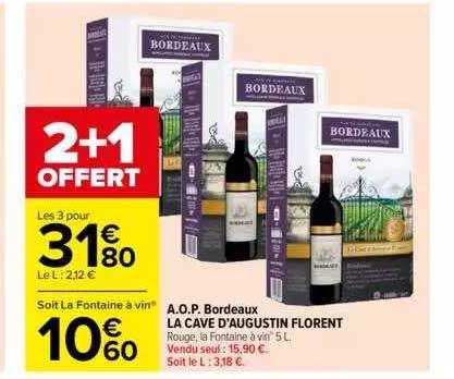 a.o.p. bordeaux la cave d'augustin florent