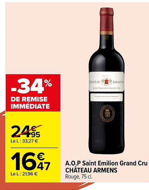 a.o.p. saint émilion grand cru château armens
