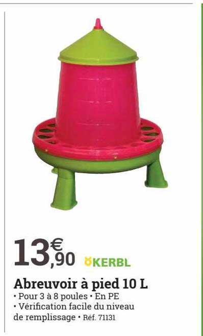 abreuvoir à pied 10 l kerbl