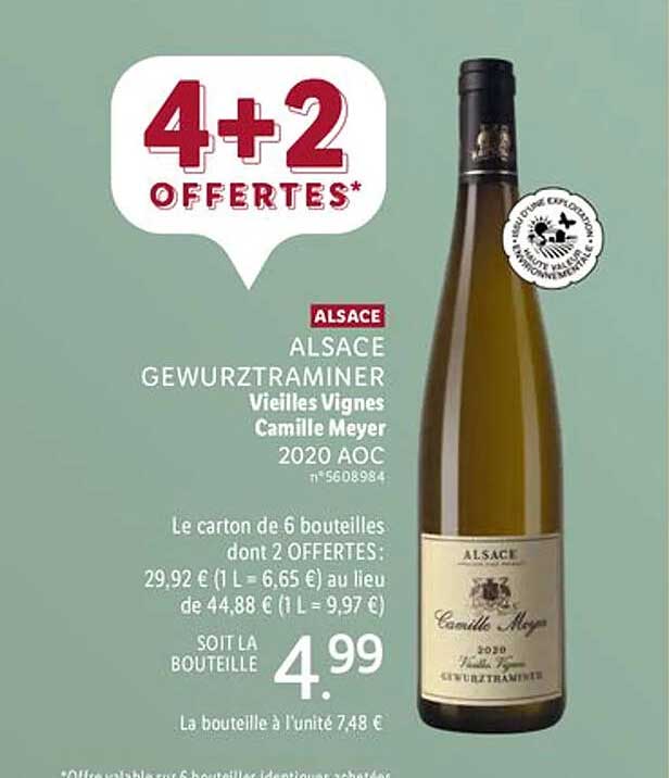 Alsace Gewurztraminer Vieilles Vignes Camille Meyer 2020 Aoc