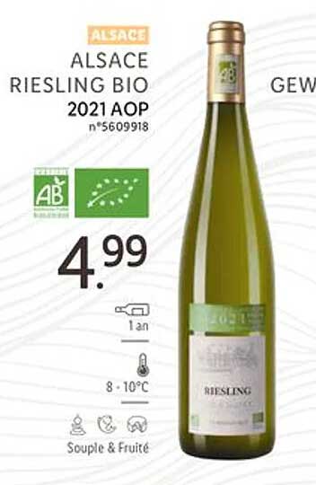 Alsace Riesling Bio 2021 Aop