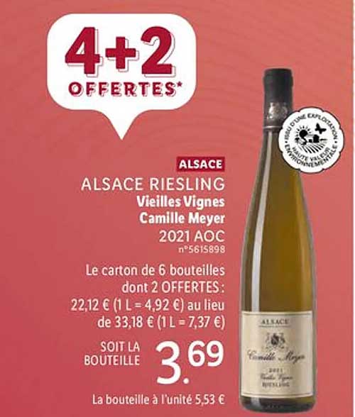 alsace riesling vieilles vignes camille meyer 2021 aoc
