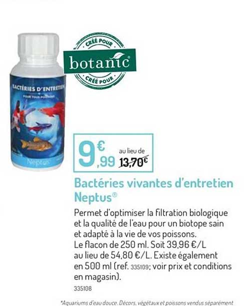 bactéries vivantes d'entretien neptus