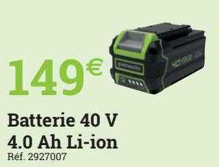 batterie 40 v 4.0 ah li-ion
