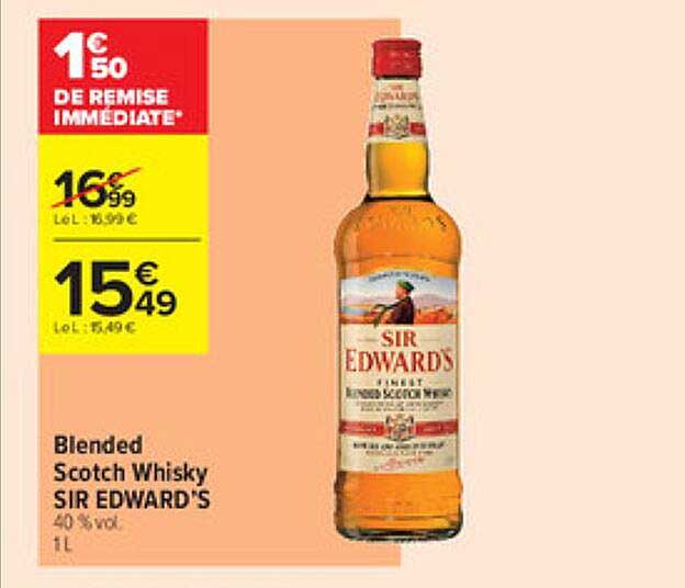 blended scotch whisky sir edward's