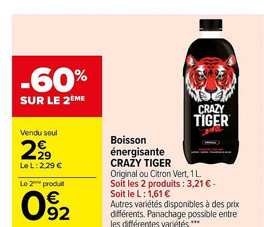 boisson énergisante crazy tiger