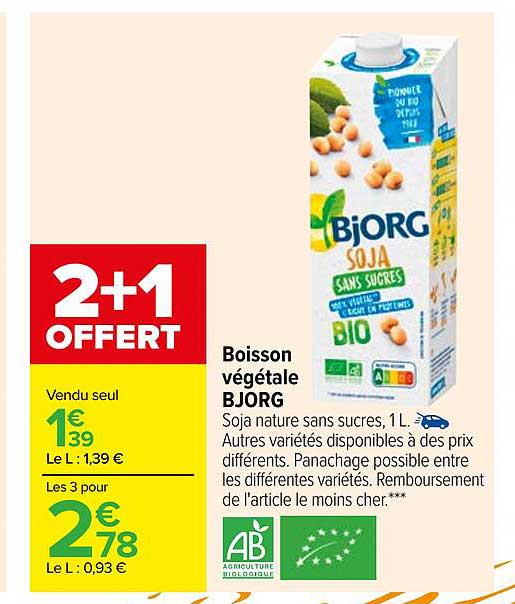 Boisson Végétale Bjorg