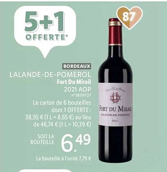 bordeaux lalande-de-pomerol fort du mirail 2021 aop