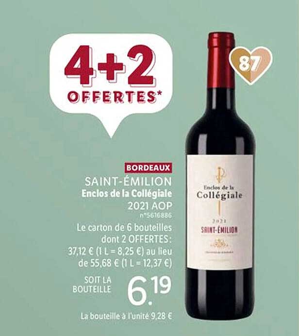 Bordeaux Saint-émilion Enclos De La Collégiale 2021 Aop