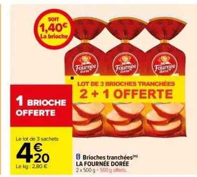 brioches tranchées la fournée dorée