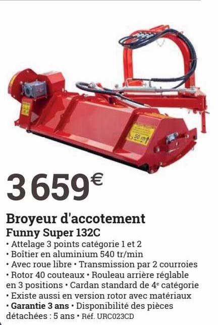 broyeur d'accotement funny super 132c