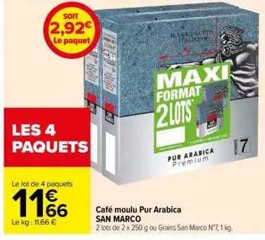 café moulu pur arabica san marco