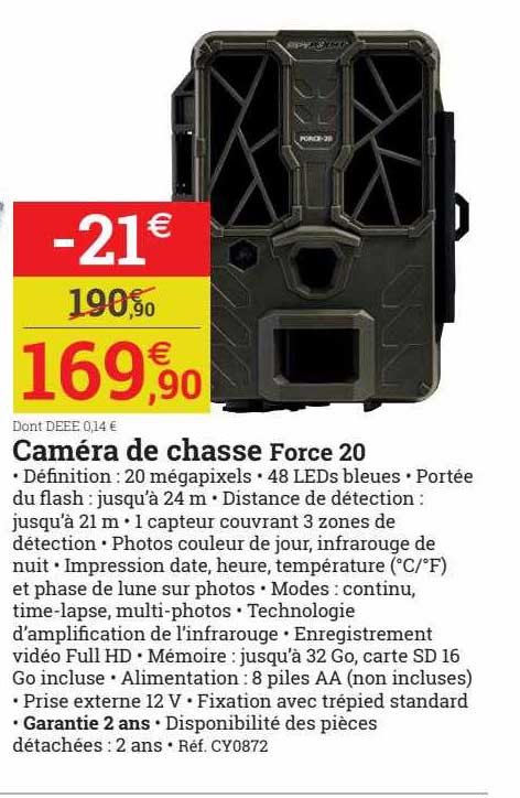 caméra de chasse force 20