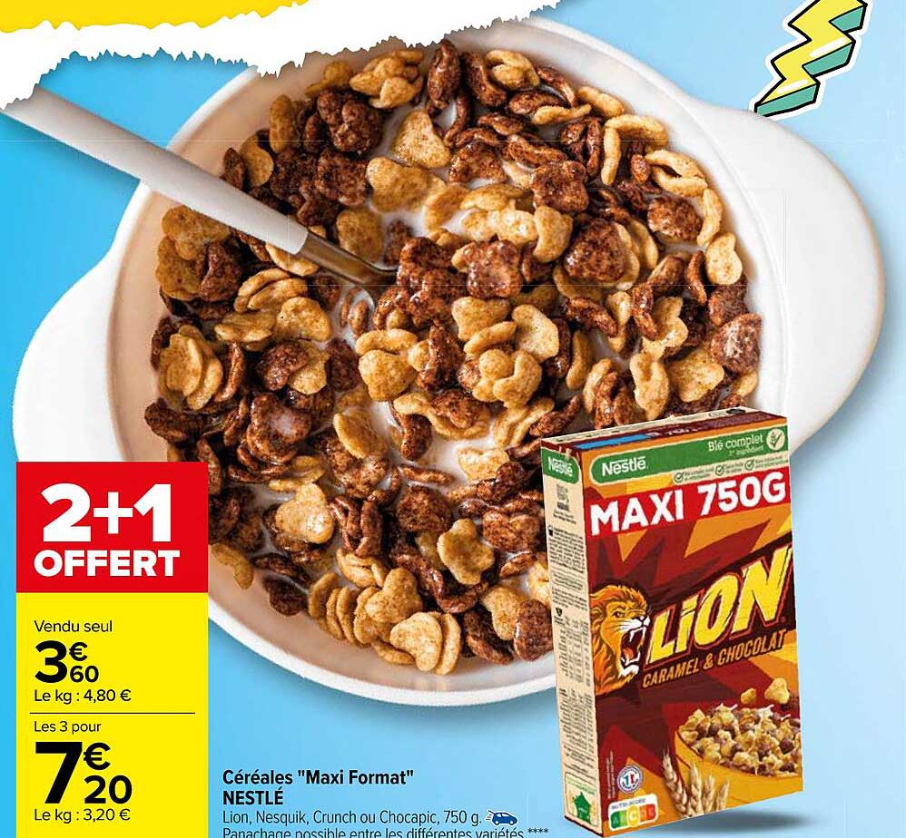 céréales "maxi format" nestlé