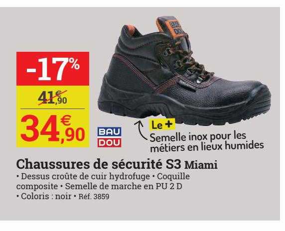 chaussures de sécurité s3 miami baudou