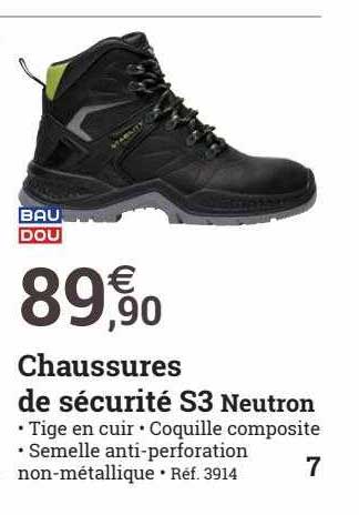 chaussures de sécurité s3 neutron baudou