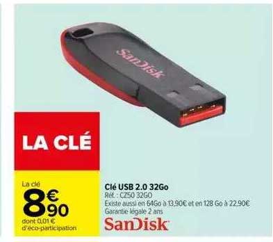 clé usb 2.0 32go sanDisk