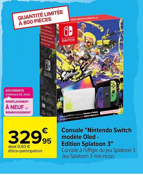 Console "nintendo Switch Modèle Oled - édition Splatoon 3"