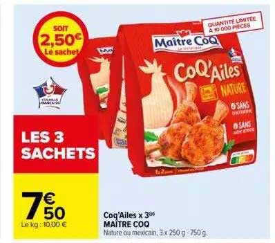 coq'ailes x3 maître coq