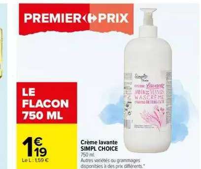 crème lavante simpl choice