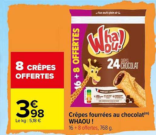 Crêpes Fourrées Au Chocolat Whaou!