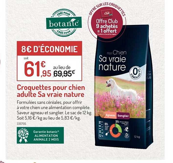 croquettes pour chien adulte sa vraie nature