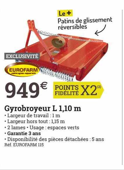 cyrobroyeur l 1,10 m eurofarm