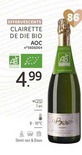 Effervescents Clairette De Die Bio Aoc