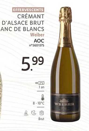 effervescents crémant d'alsace brut anc de blancs weiber aoc