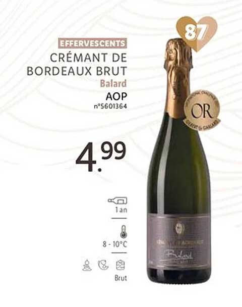 effervescents crémant de bordeaux brut balard aop