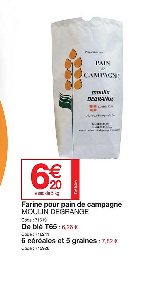 Farine Pour Pain De Campagne Moulin Degrange