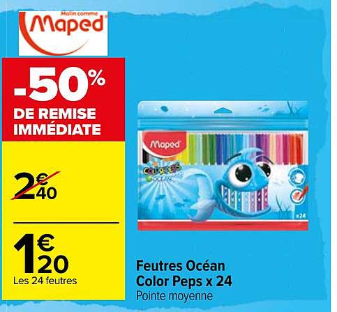 feutres océan color peps x24 maped