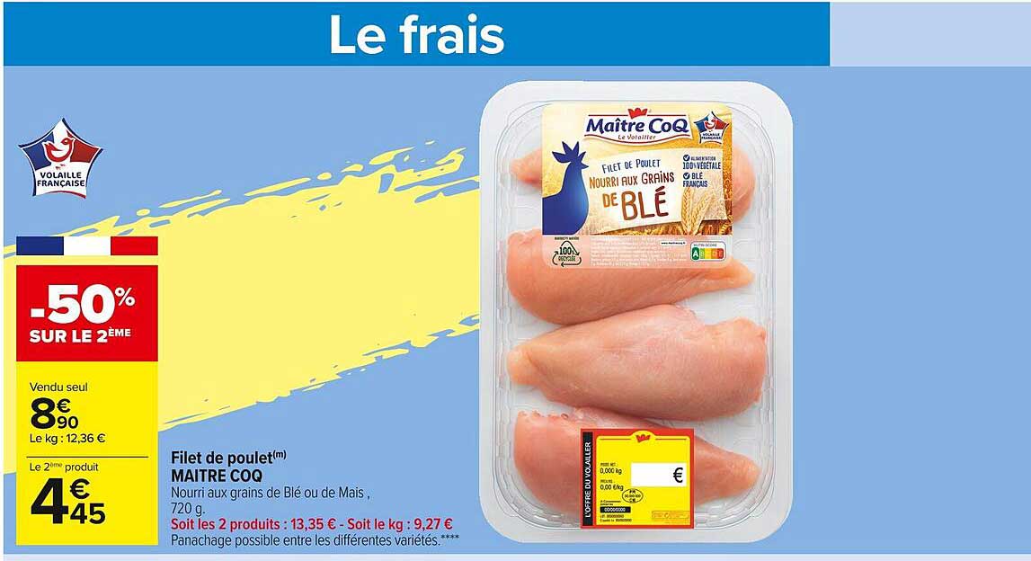 filet de poulet maître coq