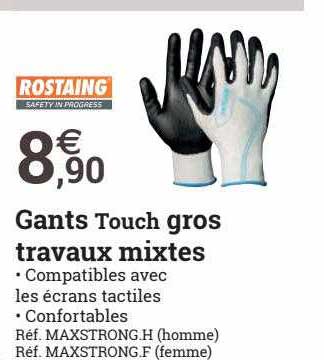 gants touch gros travaux mixtes rostaing