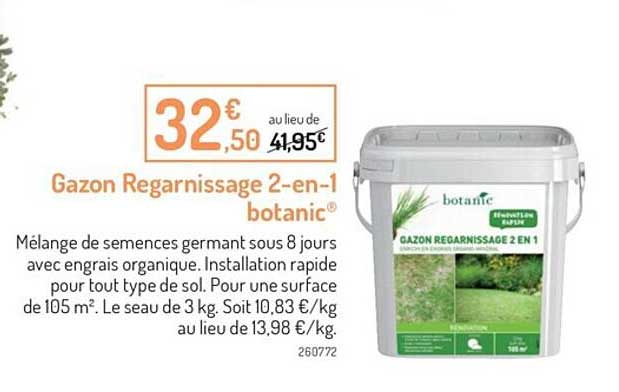 gazon regarnissage 2en1 botanic