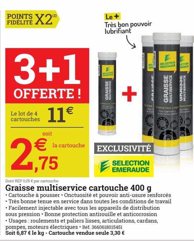 Graisse Multiservice Cartouche 400 G