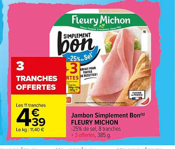 jambon simplement bon fleury michon
