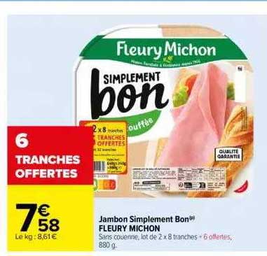 jambon simplement bon fleury michon
