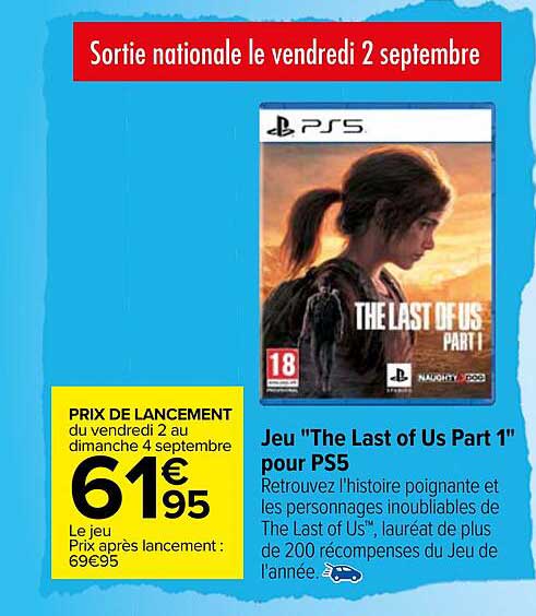 jeu "the last of us part 1" pour ps5