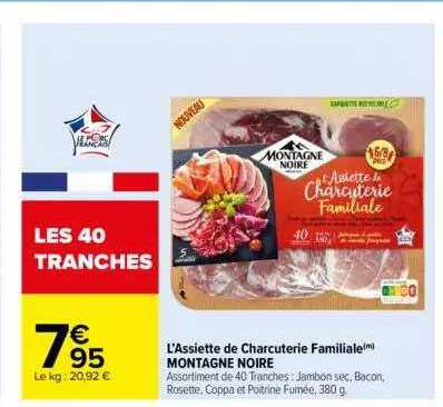 l'assiette de charcuterie familiale montagne noire