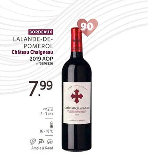 lalande-de-pomerol château chaigneau 2019 aop