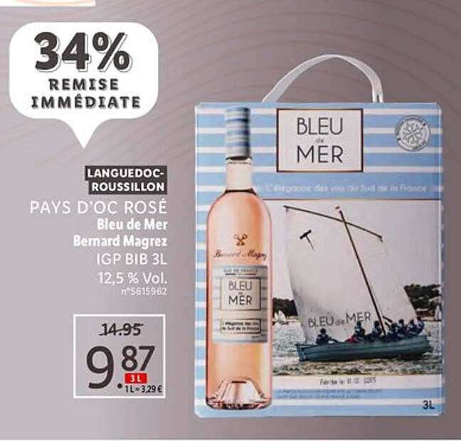 langedoc-roussillon pays d'oc rosé bleu de mer bernard magrez